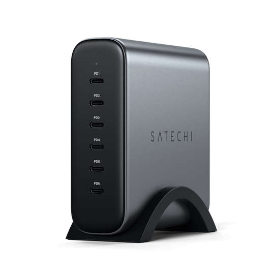 200w USB-C 6-Port Pd GaN Charger - Space Grey