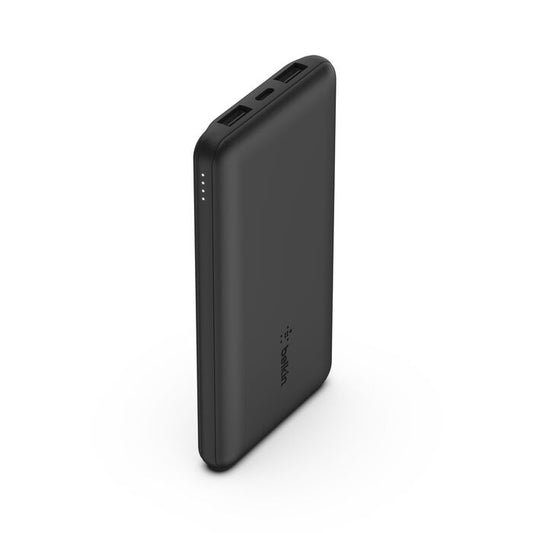 Belkin 10K Power Bank with USB-C 15W & Dual USB-A (inc 15cm USB-A to C Cable) - Black