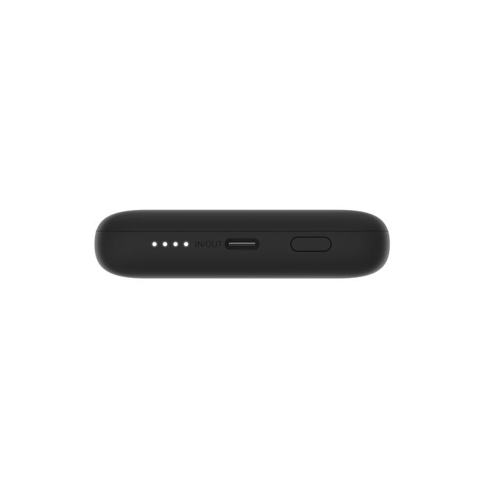 BOOST CHARGE™ 10,000 mAh PD Powerbank with Integrated Cables (USB-C and Lightning), Black