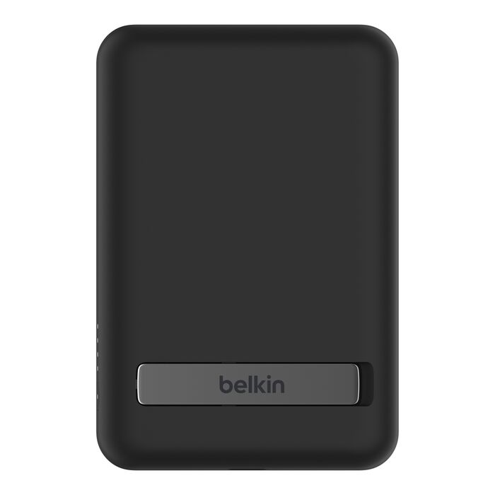 BOOST CHARGE™ Magnetic Wireless Powerbank with kick stand 5,000 mAh Black