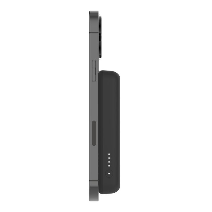 BOOST CHARGE™ Magnetic Wireless Powerbank with kick stand 5,000 mAh Black