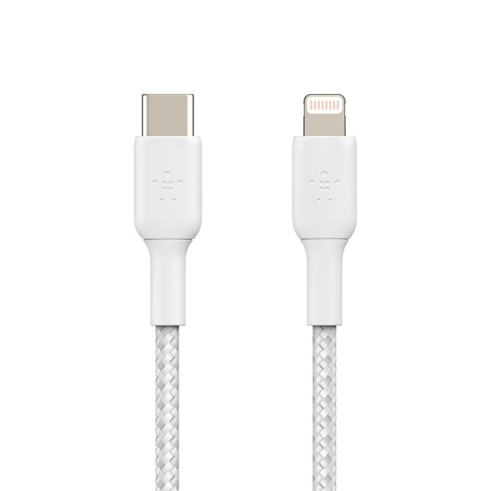 BOOST CHARGE™ USB-C to Lightning Cable, Braided, 1M, White