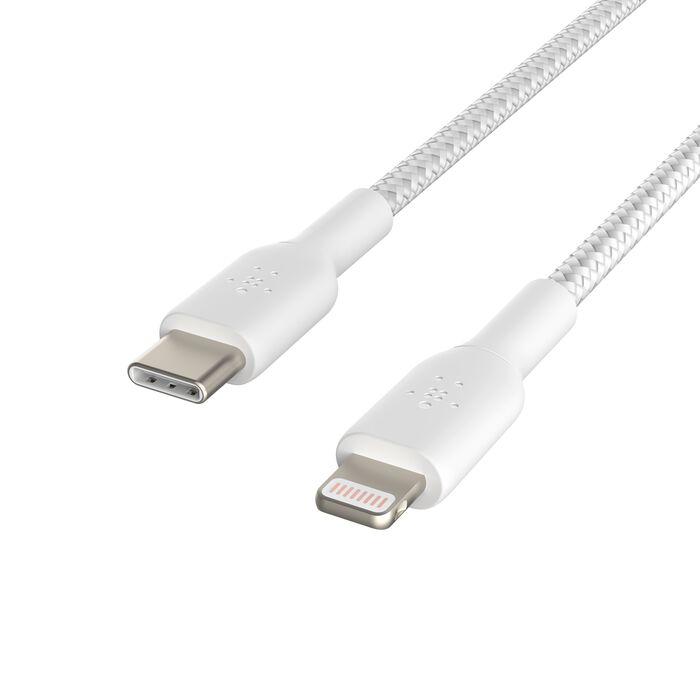 BOOST CHARGE™ USB-C to Lightning Cable, Braided, 1M, White