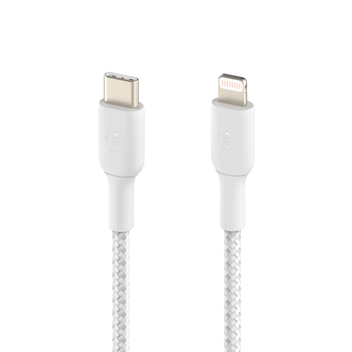 BOOST CHARGE™ USB-C to Lightning Cable, Braided, 1M, White