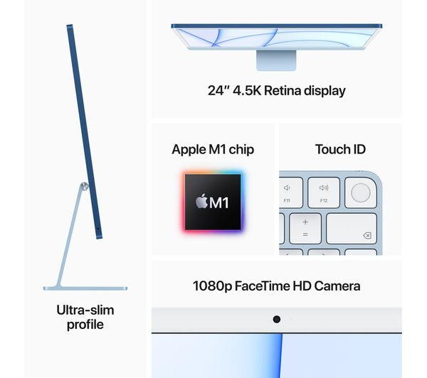 Apple iMac 24-inch - 256GB - M1 8-core CPU / 8-core GPU - Pink