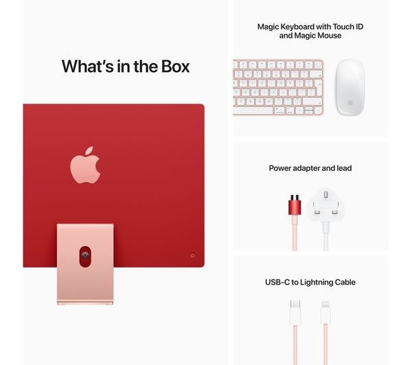 Apple iMac 24-inch - 256GB - M1 8-core CPU / 8-core GPU - Pink
