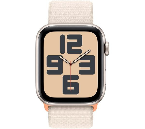 Apple Watch SE - 44mm - Starlight with Starlight Sport Loop