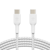 Belkin Boost Charge Braided USB-C to USB-C Cable - 1m - White