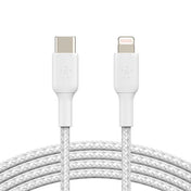 BOOST CHARGE™ USB-C to Lightning Cable, Braided, 1M, White