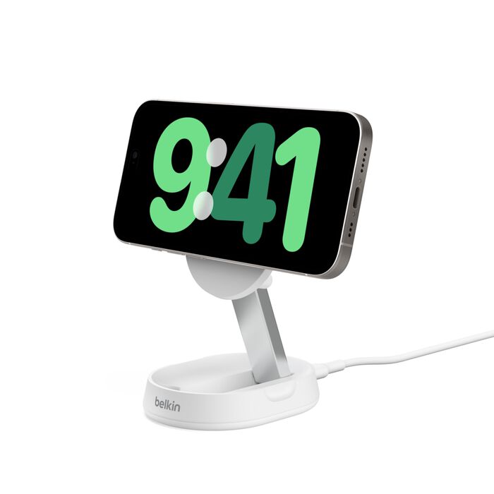 BOOST CHARGE™ PRO Convertible Qi2 15w Magnetic Charging Stand, w/o PSU, White
