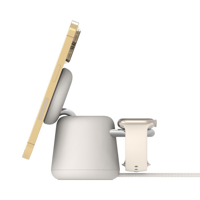 BOOST CHARGE™ PRO 2in1 MagSafe 15w Charging Stand, Sand
