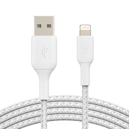 Belkin Boost Charge Braided Lightning Cable - 1m - White