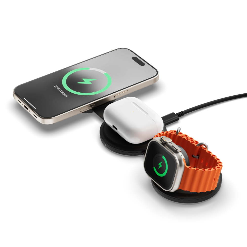 On the Go 3in1 Wireless Charger - Black