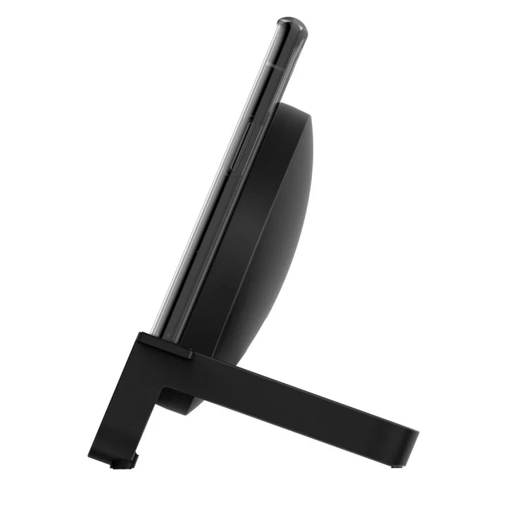 BOOST CHARGE™ Qi 10w wireless Charging Stand w PSU (UK Power Supply Included), Black