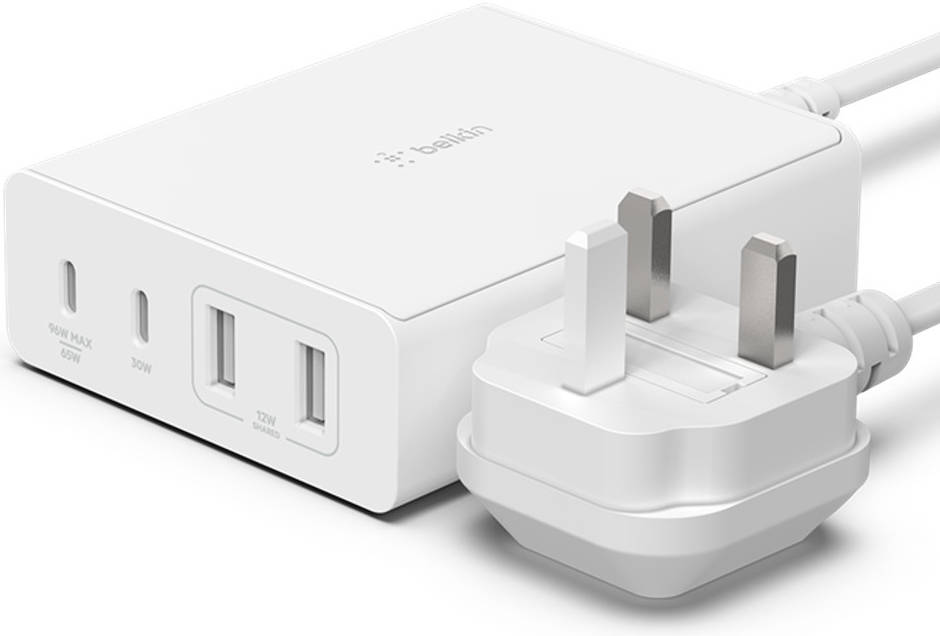 Belkin 108W 4-Ports USB Desktop Charger (Dual USB-C and Dual USB-A)