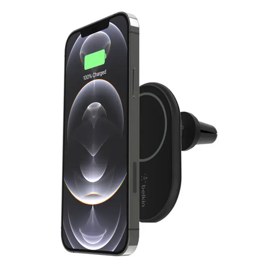 Belkin Magnetic Wireless Car Vent Mount + Car Charger - Black