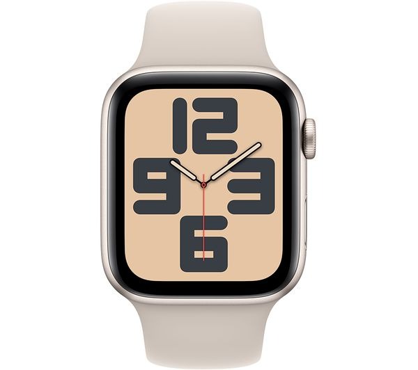 Apple Watch SE - 44mm - Starlight with Starlight Sport Band (M/L)