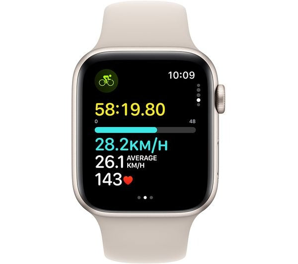 Apple Watch SE - 44mm - Starlight with Starlight Sport Band (M/L)